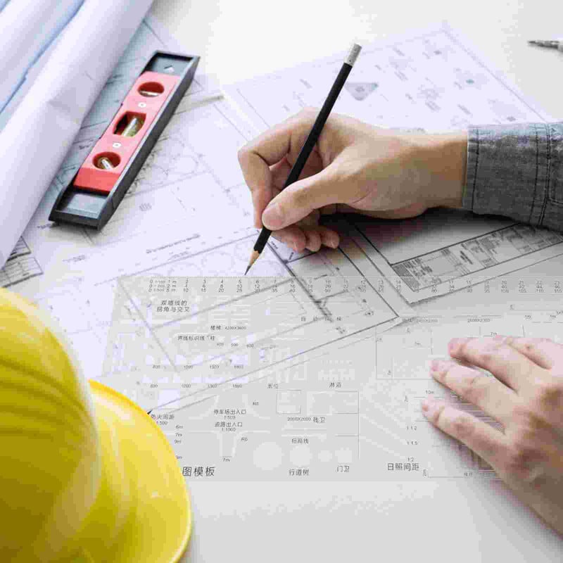 Архитектурна чертаща линийка Електрическа верига Шаблони Шаблони за деца Чертеж на кръг Шаблон Пластмасови геометрични