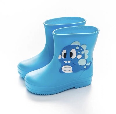 Laste vihmasaapad Multifilmi dinosaurused beebisaapad veekindlad ja libisemiskindlad pealisrõivad poistele ja tüdrukutele armsad lühikese toruga jalanõud