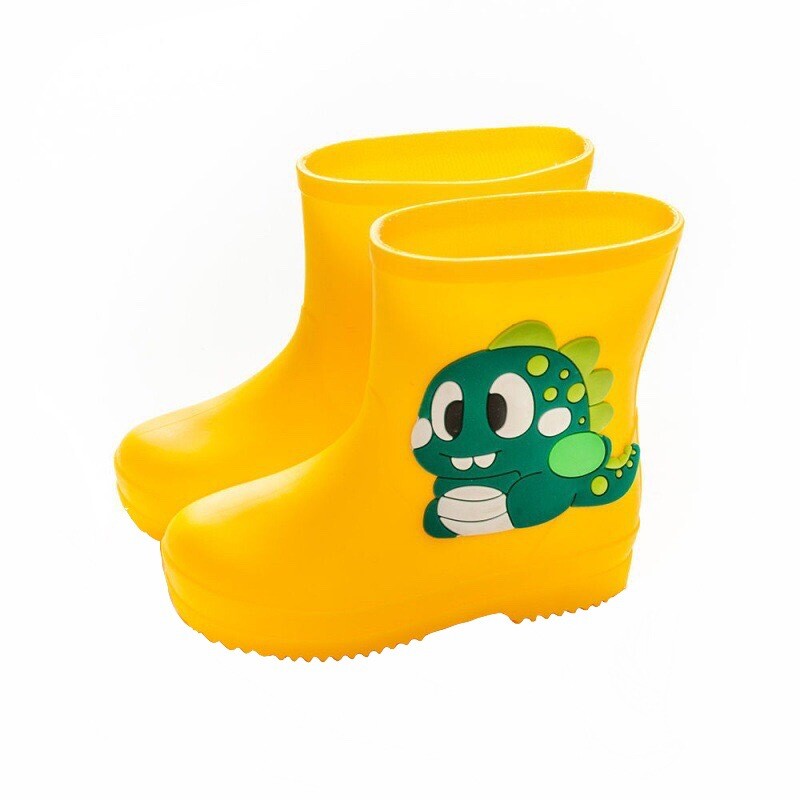 Laste vihmasaapad Multifilmi dinosaurused beebisaapad veekindlad ja libisemiskindlad pealisrõivad poistele ja tüdrukutele armsad lühikese toruga jalanõud