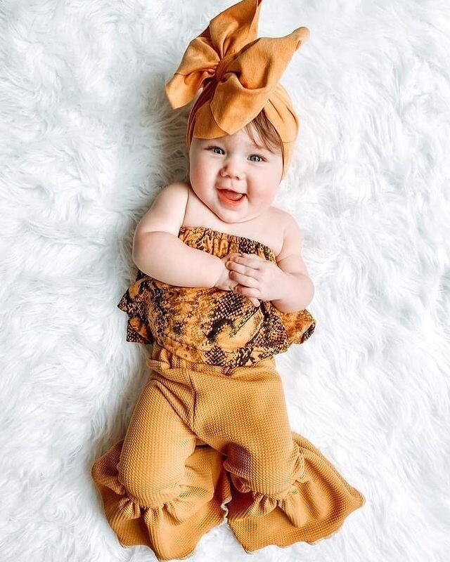 FOCUSNORM 0-6Y Sügis Lapsed Tüdrukud Armsad lainetavad püksid 4 värvi kõrge vöökohaga elastsed ühevärvilised volangid püksid püksid