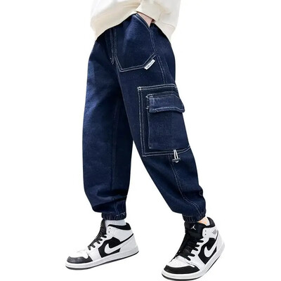 Stiilsed poiste kevadteksad 2023, uustulnukad, vabaaja moodsad keskmiste ja suurte poiste tänavarõivaste püksid lastele