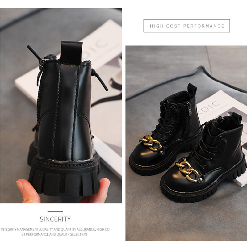 Laste saapad Tüdrukute saapad Talvised soojad puuvillased saapad PU nahast saapad Tüdrukute kingad Laste kingad