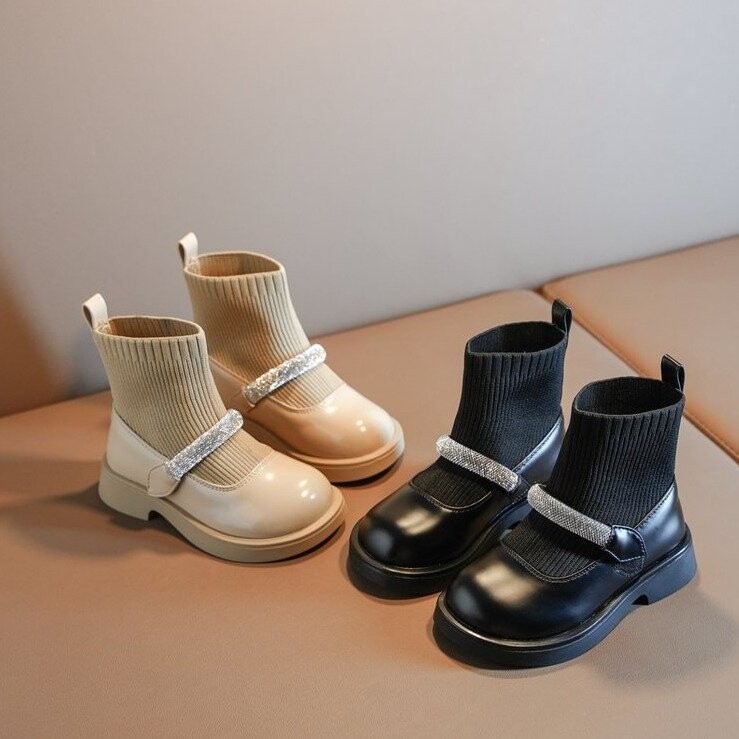 Čarape za djevojčice čizme jesen kratke čizme 2022 nove dječje čizme jesen kožne čizme za djevojčice mekani potplat čizme princeze