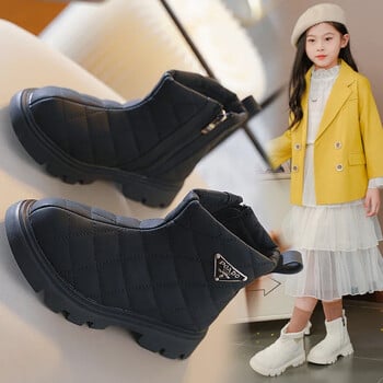 Μπότες για κορίτσια Μόδα Princess Boot Snow Boot Little Girl Δερμάτινη κοντή μπότα Παιδικό παπούτσι για κορίτσι Χειμερινό παπούτσι για κορίτσι Kid Zapatos Niña