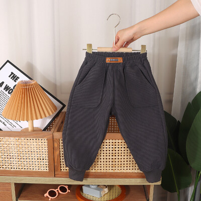 2024 Φθινόπωρο Παιδικό Παντελόνι Φανάρι Αγόρι Βαμβακερό Αυτοκόλλητο Jogger Παντελόνι για Αγόρια 1-12 ετών Αγόρια Εφηβικό μονόχρωμο σπορ παντελόνι