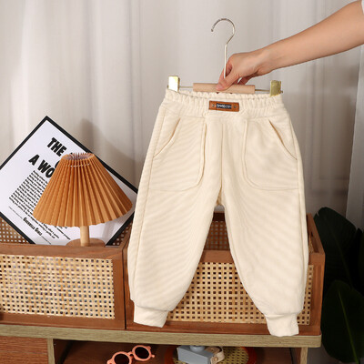 2024 Φθινόπωρο Παιδικό Παντελόνι Φανάρι Αγόρι Βαμβακερό Αυτοκόλλητο Jogger Παντελόνι για Αγόρια 1-12 ετών Αγόρια Εφηβικό μονόχρωμο σπορ παντελόνι