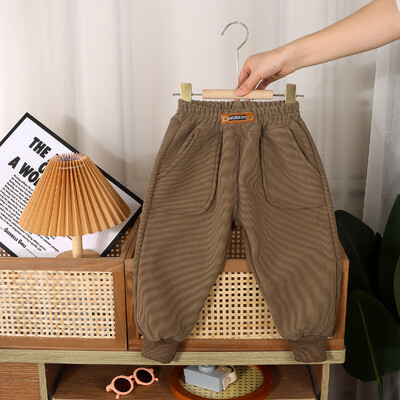 2024 Φθινόπωρο Παιδικό Παντελόνι Φανάρι Αγόρι Βαμβακερό Αυτοκόλλητο Jogger Παντελόνι για Αγόρια 1-12 ετών Αγόρια Εφηβικό μονόχρωμο σπορ παντελόνι