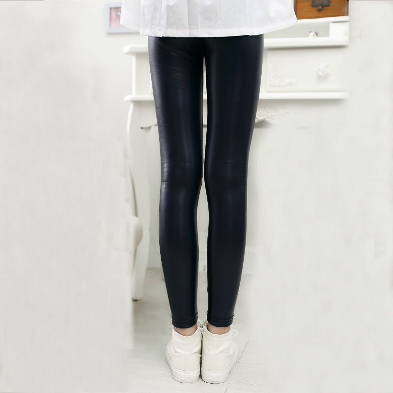 Kevad/sügis, uued lapsed, tüdrukud, vabaaja, soliidsed, metsikud säärised püksid, kunst-pu-nahast moodsed kitsad püksid 3–12-aastastele lastele, riided