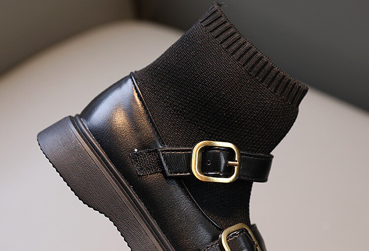 Laste mustad kingad tüdrukutele Koolimood tossud lastele Sügisjalatsid 2022 Beež pahkluu Spordisaapad Sokid 3 5 7 12 aastat