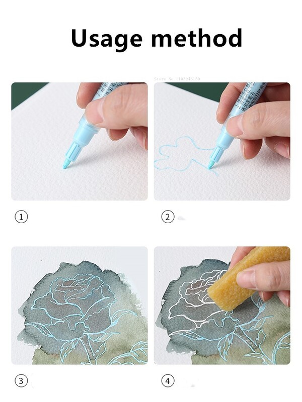 Tip olovke za označavanje Tekućina za maskiranje u akvarelu 0,7 mm Prazno ljepilo Gumica za brisanje Ručno oslikana akvarelna gvaš slika Likovni pribor