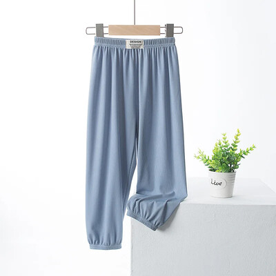 Dječje Hlače širokih nogavica od ledene svile 2022. Proljetne i ljetne hlače za djevojčice i dječake na izvlačenje od čipke, prozračne tkanine, široke ležerne hlače