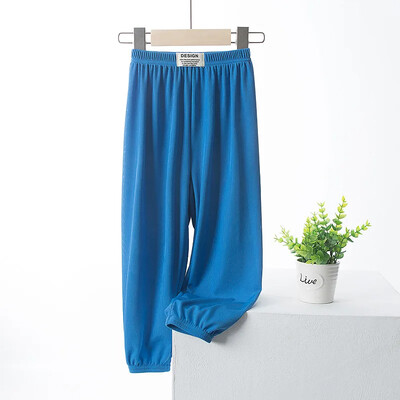 Dječje Hlače širokih nogavica od ledene svile 2022. Proljetne i ljetne hlače za djevojčice i dječake na izvlačenje od čipke, prozračne tkanine, široke ležerne hlače