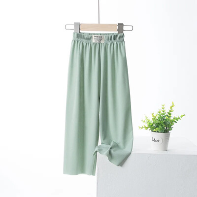 Dječje Hlače širokih nogavica od ledene svile 2022. Proljetne i ljetne hlače za djevojčice i dječake na izvlačenje od čipke, prozračne tkanine, široke ležerne hlače