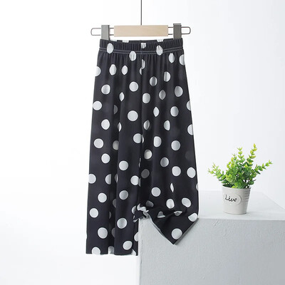 Dječje Hlače širokih nogavica od ledene svile 2022. Proljetne i ljetne hlače za djevojčice i dječake na izvlačenje od čipke, prozračne tkanine, široke ležerne hlače