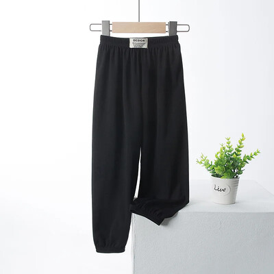 Dječje Hlače širokih nogavica od ledene svile 2022. Proljetne i ljetne hlače za djevojčice i dječake na izvlačenje od čipke, prozračne tkanine, široke ležerne hlače