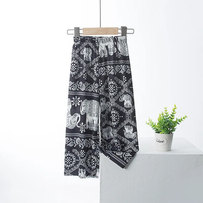 Dječje Hlače širokih nogavica od ledene svile 2022. Proljetne i ljetne hlače za djevojčice i dječake na izvlačenje od čipke, prozračne tkanine, široke ležerne hlače