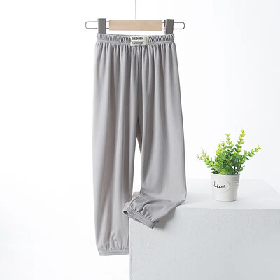 Dječje Hlače širokih nogavica od ledene svile 2022. Proljetne i ljetne hlače za djevojčice i dječake na izvlačenje od čipke, prozračne tkanine, široke ležerne hlače