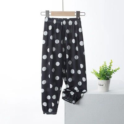 Dječje Hlače širokih nogavica od ledene svile 2022. Proljetne i ljetne hlače za djevojčice i dječake na izvlačenje od čipke, prozračne tkanine, široke ležerne hlače