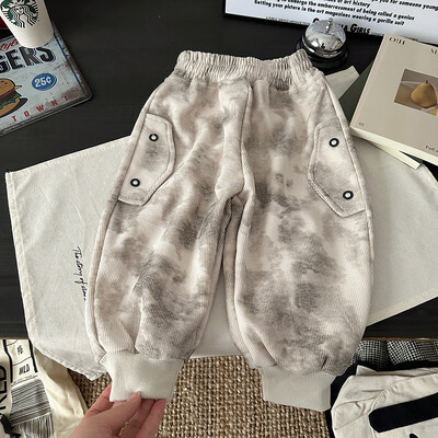 Primăvară Toamnă Pantaloni pentru copii mici băieți din bumbac cu gradient cu talie elastică pentru bebeluși Pantaloni pentru băieți, lejer, casual, pentru copii, băieți, pantaloni sport