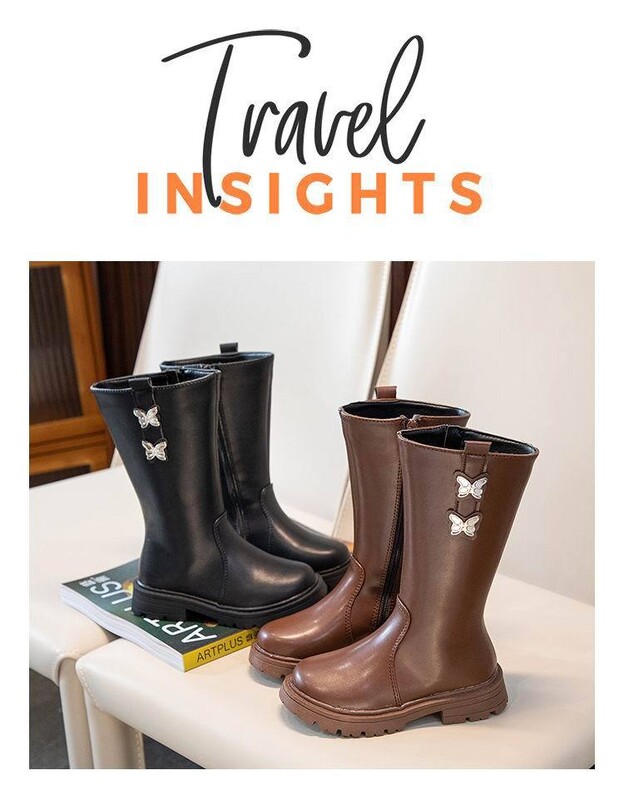 Copii Fete Moda Cizme înalte Noi de iarnă Cizme anti-alunecare pentru copii Impermeabil Fermoar cald Bowknot Printesa Cizme din piele Pantofi