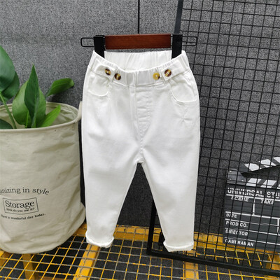 Παντελόνια για αγόρια άνοιξη φθινόπωρο Παιδικά ρούχα στερεά Παιδικά παντελόνια για μωρά κορίτσια Παντελόνια νήπια Λευκό μαύρο παντελόνι μολύβι μόδας