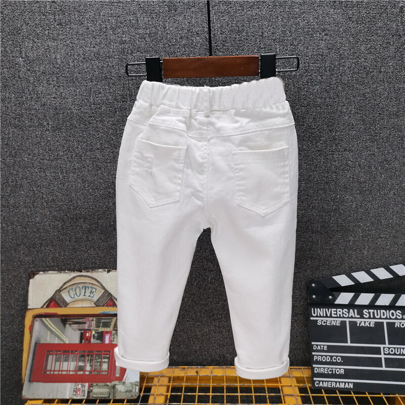 Παντελόνια για αγόρια άνοιξη φθινόπωρο Παιδικά ρούχα στερεά Παιδικά παντελόνια για μωρά κορίτσια Παντελόνια νήπια Λευκό μαύρο παντελόνι μολύβι μόδας