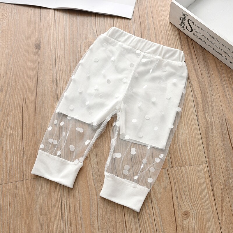 Pantaloni copii Vară Pantaloni pentru fete noi Pantaloni falși cu două dantelă Pantaloni pentru copii Pantaloni cu nouă puncte Haine pentru fetiță