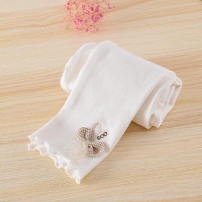 Tajice za djevojčice s mašnom Ljeto Proljeće Slatki pamučni elastični struk Dječje Dječje donji dio hlača