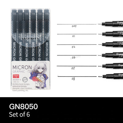 6/9/12/15 τεμ. Αδιάβροχο στυλό καλλιγραφίας Hook Line Fade Proof Micron Pen Tip Fine Liner γράμματα Art Marker Pen Sketch Supplies