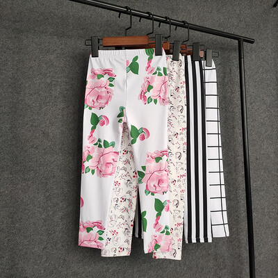 Summer Sweet Girl Print Legingi Bērni Meitenes Slim Garas Bikses Bērni Meitene Izdilis Zīmuļu Bikses Bērnu Apģērbs