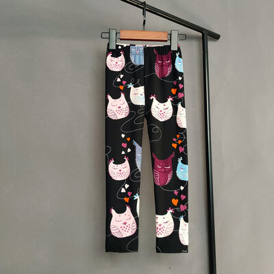 Summer Sweet Girl Print Retuusid Lapsed Tüdrukud Õhukesed Pikad Püksid Lapsed Tüdruk Kitsad pliiatspüksid Lasteriided