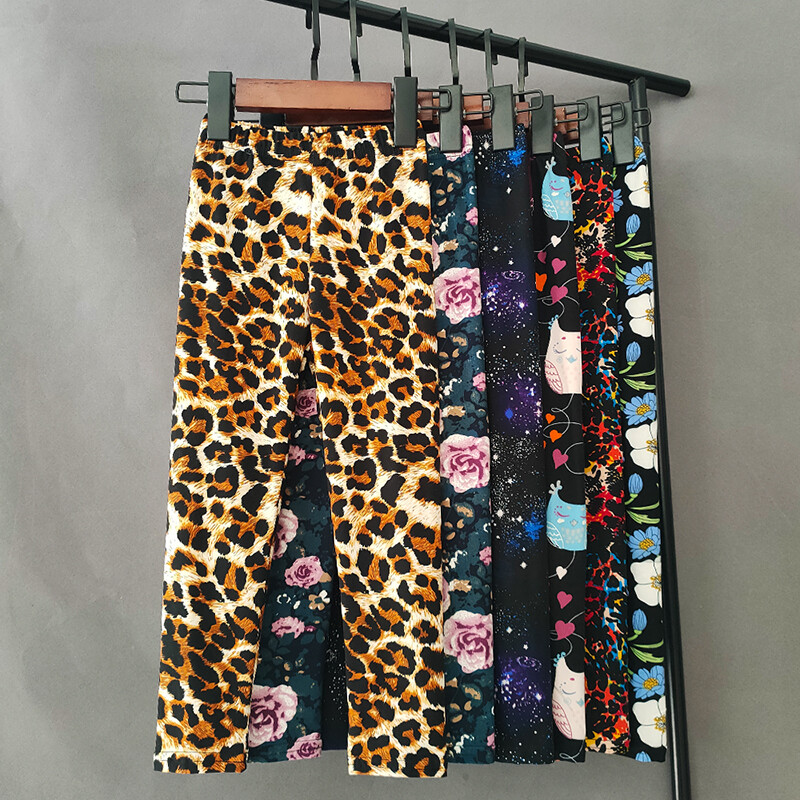 Summer Sweet Girl Print Retuusid Lapsed Tüdrukud Õhukesed Pikad Püksid Lapsed Tüdruk Kitsad pliiatspüksid Lasteriided