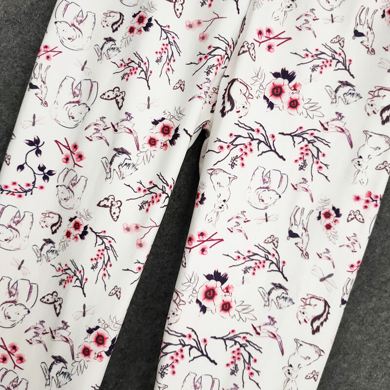 Summer Sweet Girl Print Retuusid Lapsed Tüdrukud Õhukesed Pikad Püksid Lapsed Tüdruk Kitsad pliiatspüksid Lasteriided