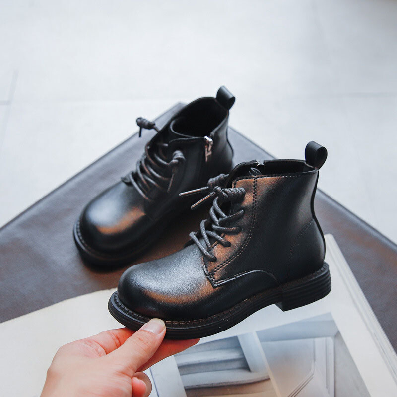 Copii Toamna Pantofi Negri Pentru Fete Cizme Scoala Cizme Sport Copii 2021 Baieti Pantofi Retro Moda 3 5 7 10 12 Ani