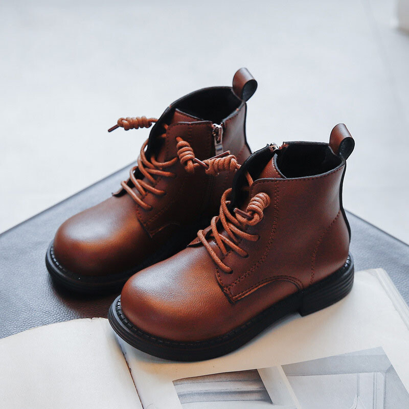 Copii Toamna Pantofi Negri Pentru Fete Cizme Scoala Cizme Sport Copii 2021 Baieti Pantofi Retro Moda 3 5 7 10 12 Ani