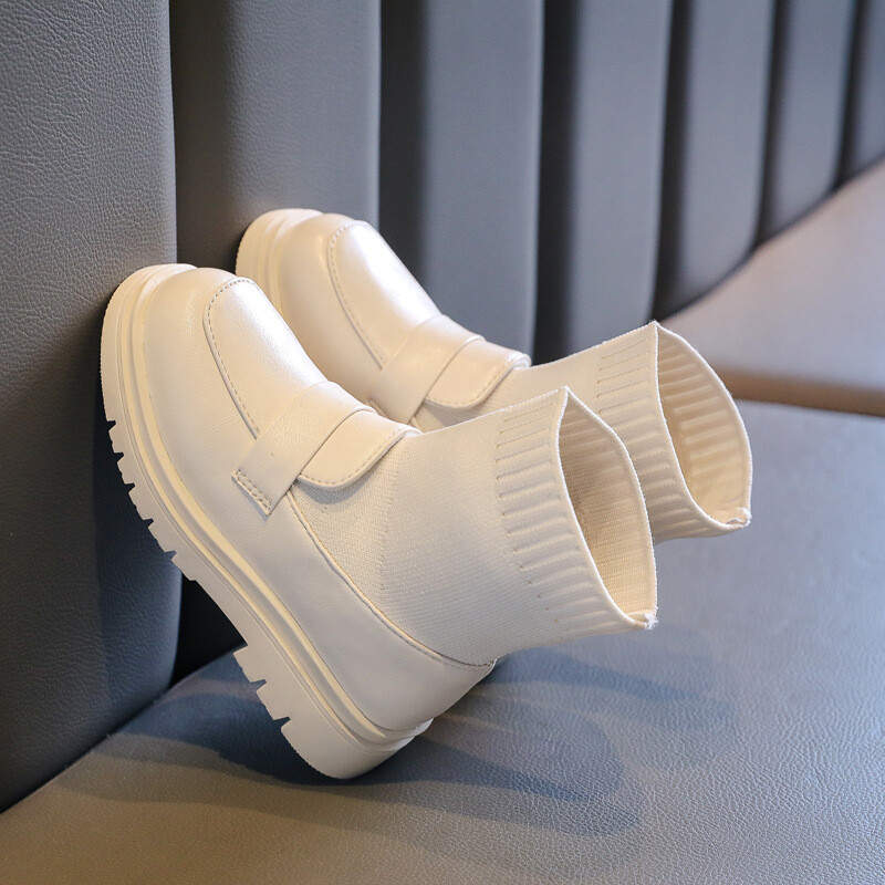 Laste Pahkluu Beež Sügisesed Nahast Saapad Tossud Tüdrukutele Mood Sokid Koolikingad 2021 Chelsea Saapad Mustad 3 8 12 aastat