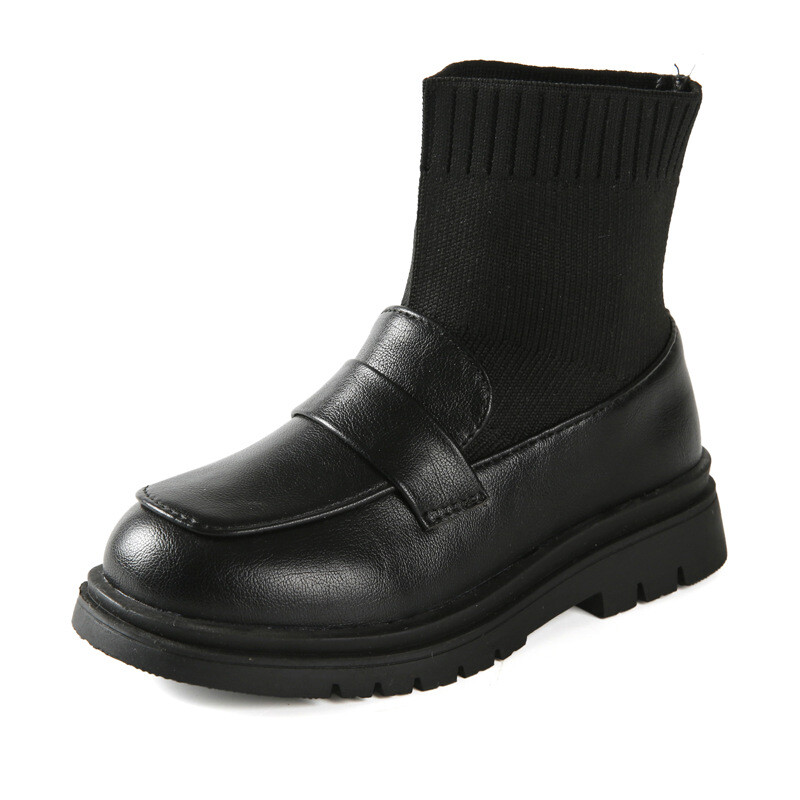 Laste Pahkluu Beež Sügisesed Nahast Saapad Tossud Tüdrukutele Mood Sokid Koolikingad 2021 Chelsea Saapad Mustad 3 8 12 aastat