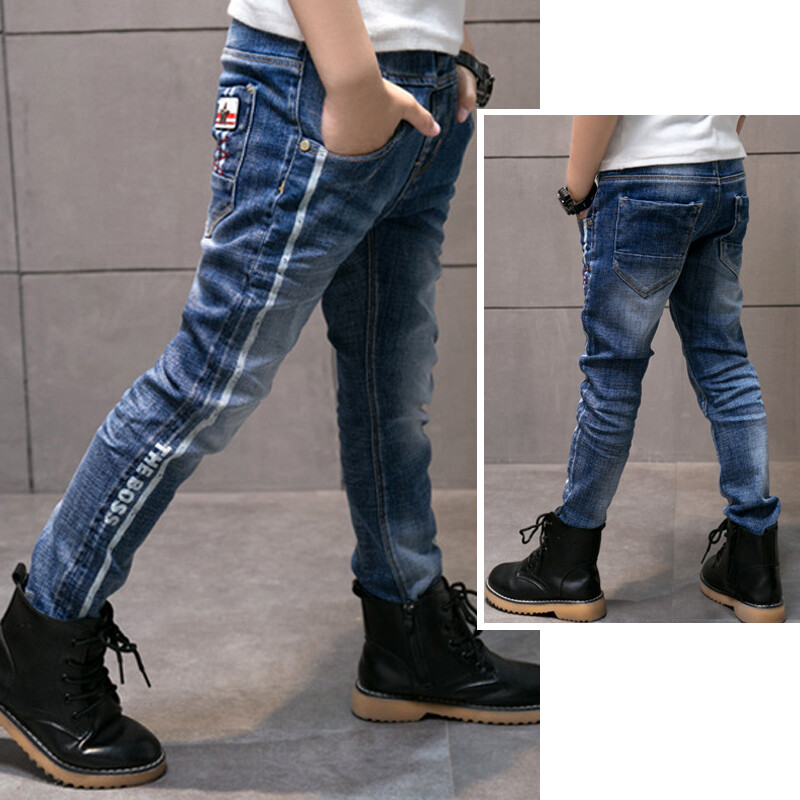 IENENS Kids Boys Skinny Jeans Traper hlače 4-13 godina Teen Boy Uske kaubojske hlače Proljeće Jesen Dječje ležerne hlače