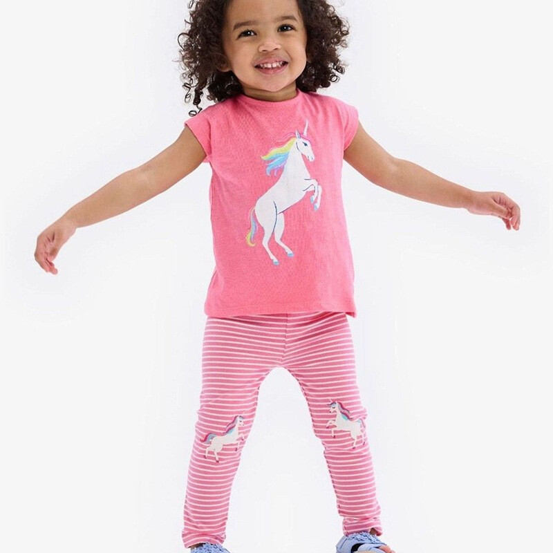 Jumping Meters 2-7T Djevojčice Tajice Hlače Životinje Vez Rainbow Dječja odjeća Skinny Baby Pencil Pants Baby