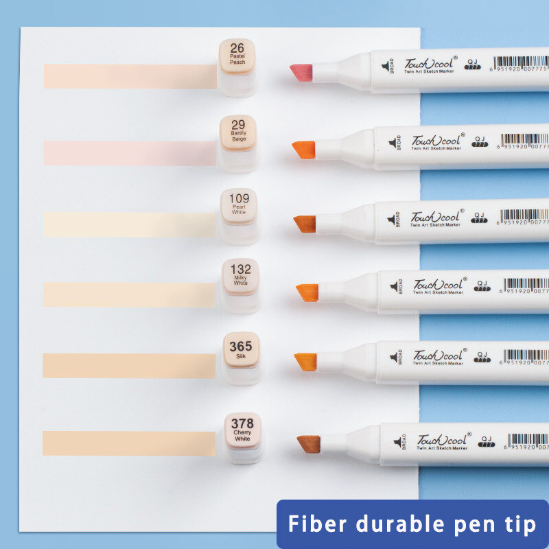 6/10/24/30 Χρώμα δέρματος Δικέφαλο Σετ μαρκαδόρων με λάδια σκίτσο Σχέδιο γκράφιτι Μαρκαδόροι τέχνης για μαθητικά σχολικά είδη γραφικής ύλης