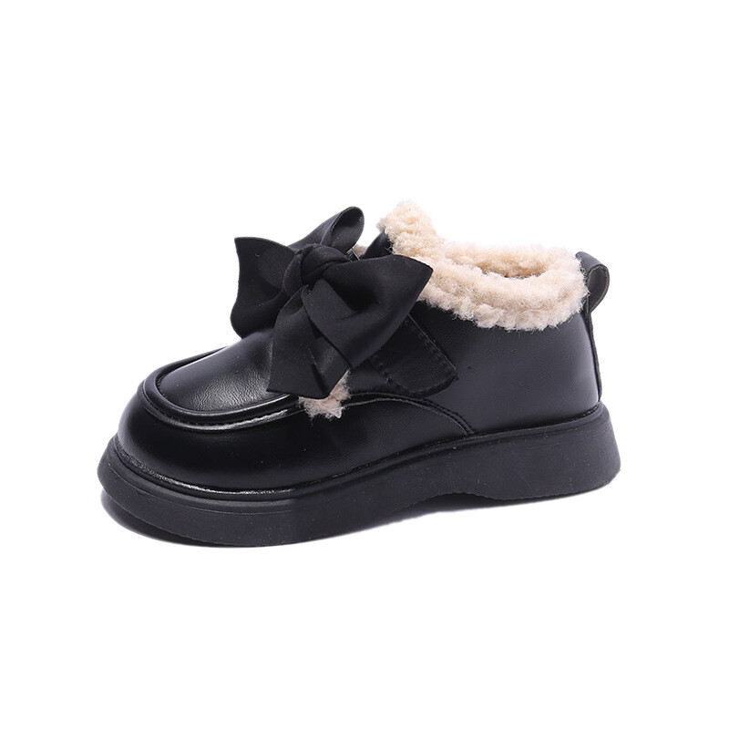 Talvised lumekingad Sügissed Bowknot Tüdrukute kingad Mood Pehmed libisemisvastased plüüsist soojad jalanõud spordijooksujalatsid Laste vabaajajalatsid