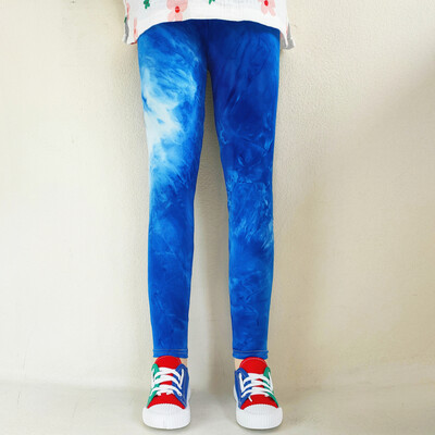 Μοντέρνο κορίτσι με ακανόνιστη βαφή εκτύπωσης Παντελόνι Άνοιξη Καλοκαίρι Παιδί Πολύχρωμο Ελαστικό Κορίτσι Λεπτό Παντελόνι Παιδικά Ρούχα