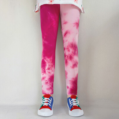 Μοντέρνο κορίτσι με ακανόνιστη βαφή εκτύπωσης Παντελόνι Άνοιξη Καλοκαίρι Παιδί Πολύχρωμο Ελαστικό Κορίτσι Λεπτό Παντελόνι Παιδικά Ρούχα