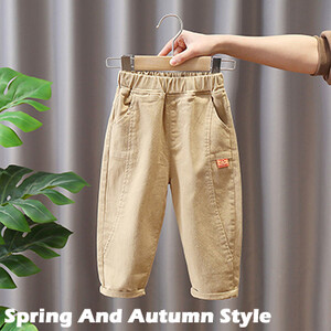 2024 Nove jesensko-zimske deblje tople hlače za dječake Pamučne dječje hlače Modne letter kargo hlače Dječja trenirka 2 4 6 8 godina