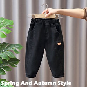 2024 Nove jesensko-zimske deblje tople hlače za dječake Pamučne dječje hlače Modne letter kargo hlače Dječja trenirka 2 4 6 8 godina