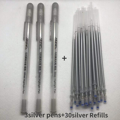 33 tk 0,8 mm loominguline valge tindiga geelpliiats Esiletõstetud markerpliiats peen ots õpilaste kirjatarvete joonistamiseks kunsti kirjutamiseks koolitarvete jaoks