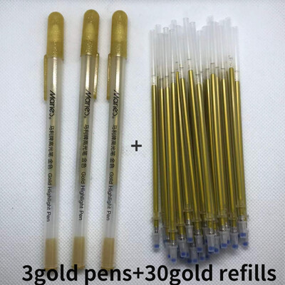 33 tk 0,8 mm loominguline valge tindiga geelpliiats Esiletõstetud markerpliiats peen ots õpilaste kirjatarvete joonistamiseks kunsti kirjutamiseks koolitarvete jaoks