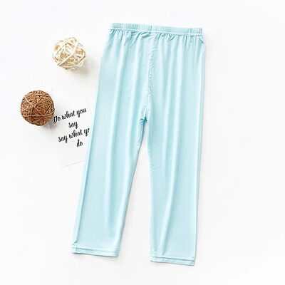 Летни едноцветни клинове за момичета Тесни панталони Модален памук Бебешки момичета Скъсени панталони с дължина до глезена за деца Пролетни дрехи