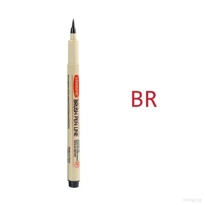 Art Manga Contur stilou Pigment Căptușeală Micron Pen Marker Set Hook Line Ac Pen pentru Schiță Moale Perie Papetarie Articole de artă
