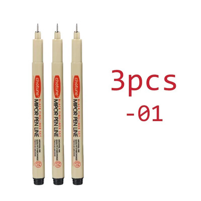 Art Manga Contur stilou Pigment Căptușeală Micron Pen Marker Set Hook Line Ac Pen pentru Schiță Moale Perie Papetarie Articole de artă